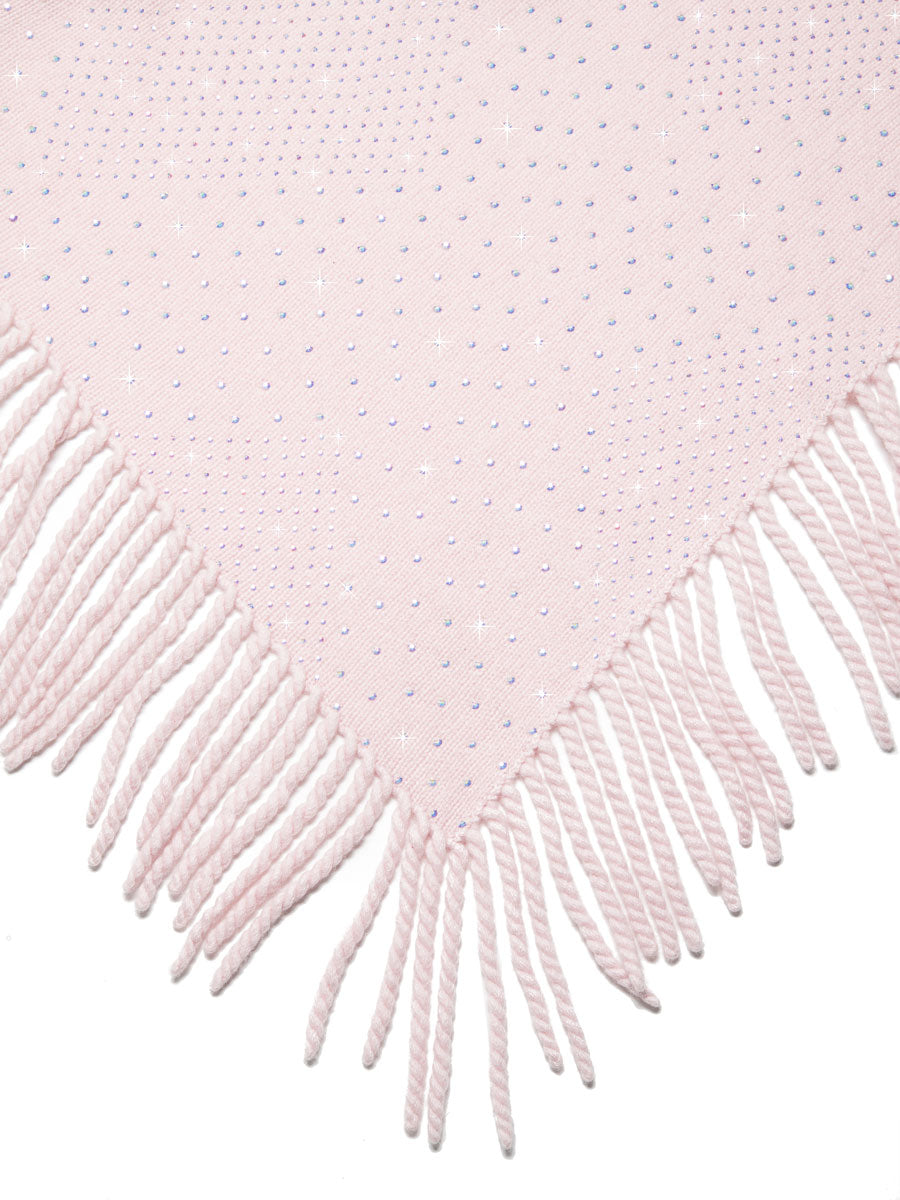 Light pink Cherry Blossom Crystal Poncho fabric swatch.