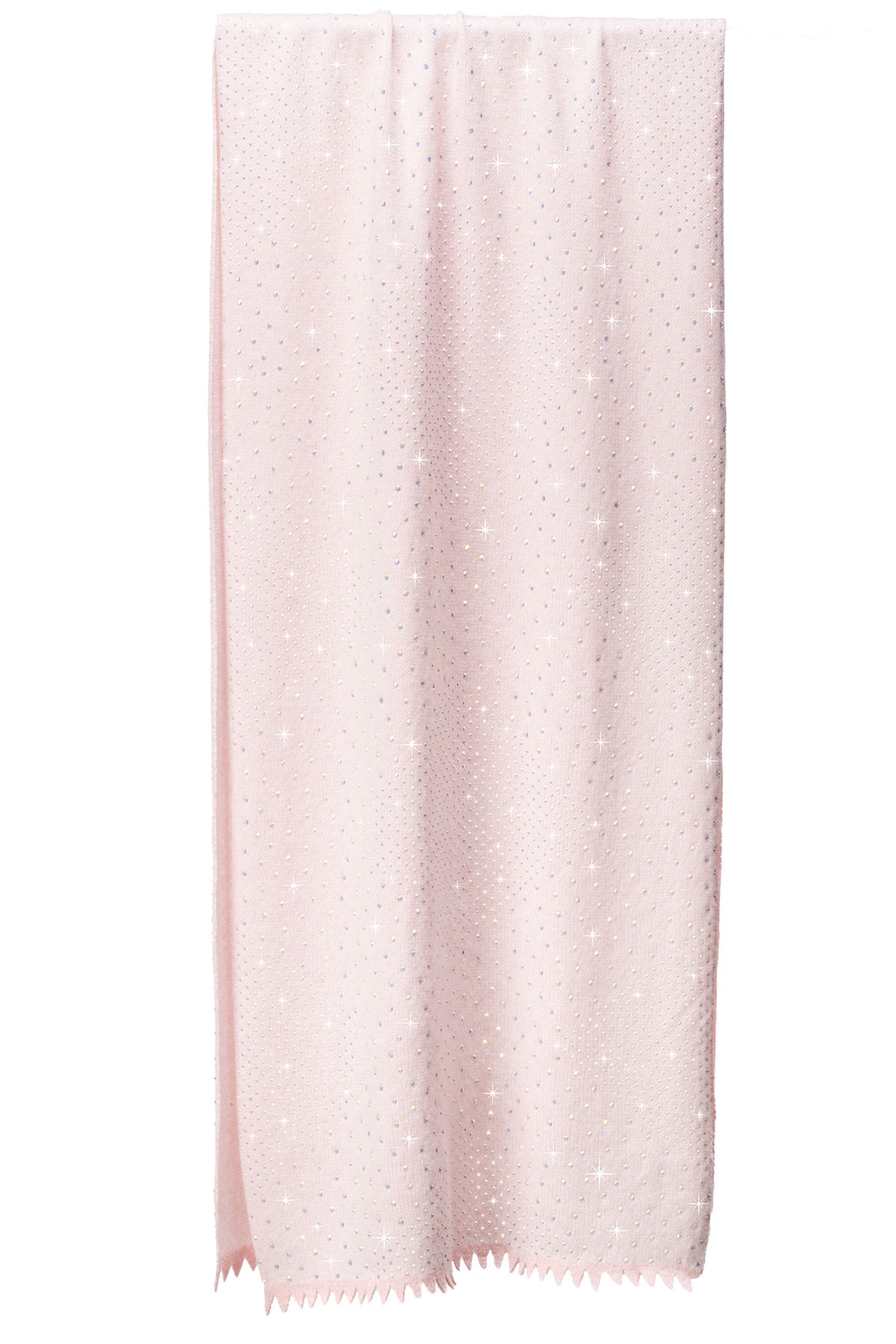 Cherry Blossom pink cashmere shawl embellished with Swarovski crystals.