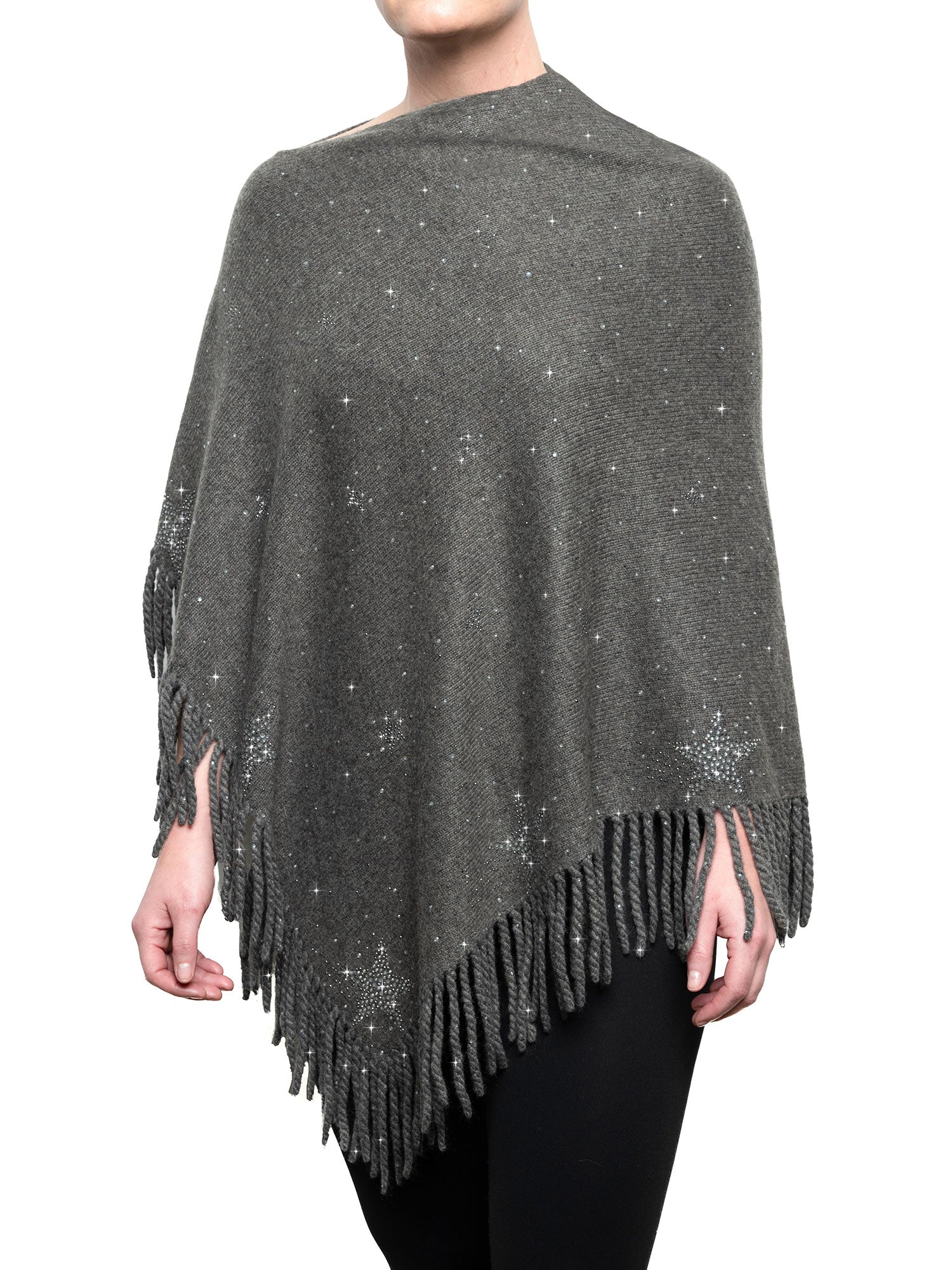 Shooting Star Poncho – Thick Fringe Constellation Poncho – Elyse Allen ...