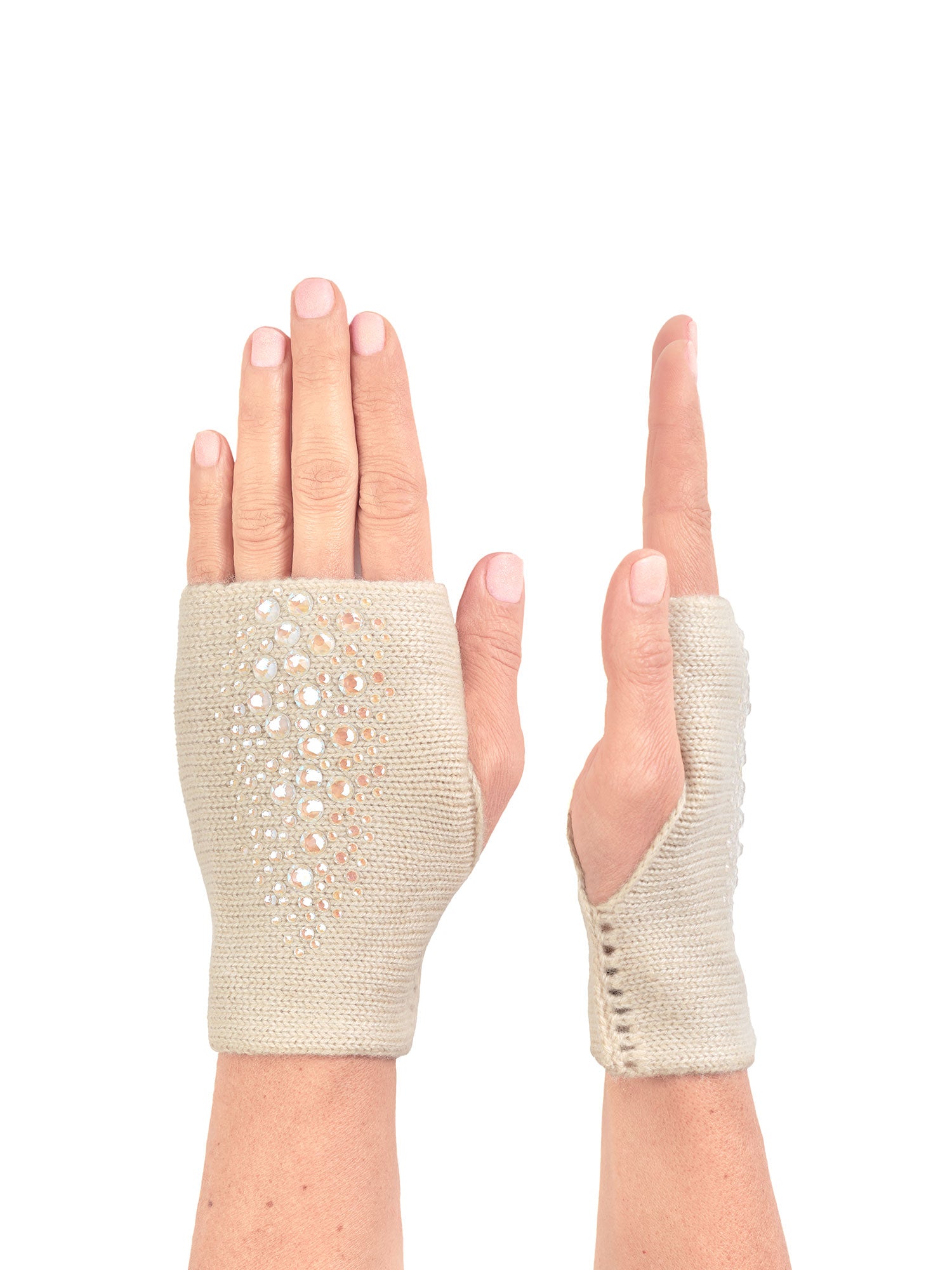 Ivory fingerless clearance gloves